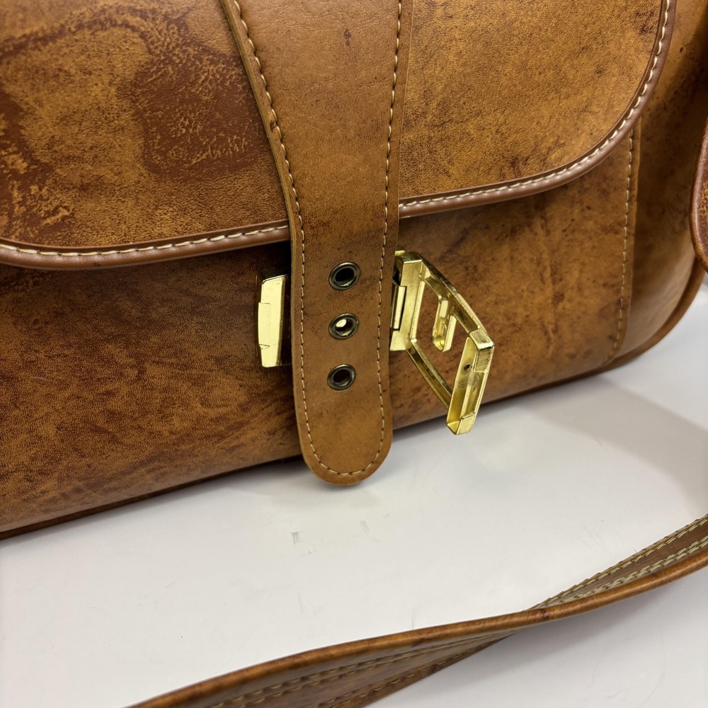 Vintage Argosy By Invicta Brown Retro Carry On Bag Luggage Weekender Retro - Picture 7 of 14